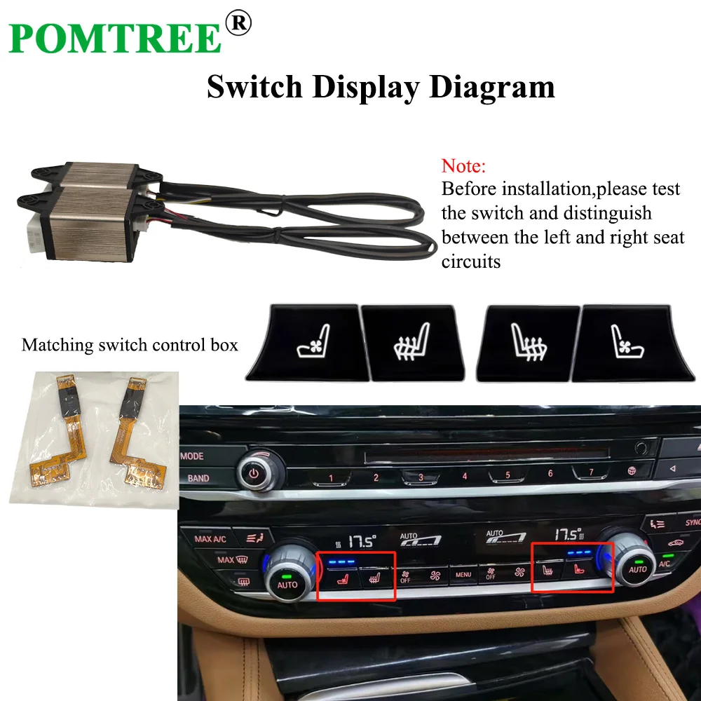 Built-in Car Seat Ventilation Heating Kit Fit BMW 5 Series 2 Seats Alloy Wire All Season Summer Winter Modification Accessory