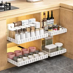 Kitchen Retractable Storage Racks for Kitchen Pull Out Cabinet Organizer Cabinet Seasoning Box Storage Rack Cabinet  Rack