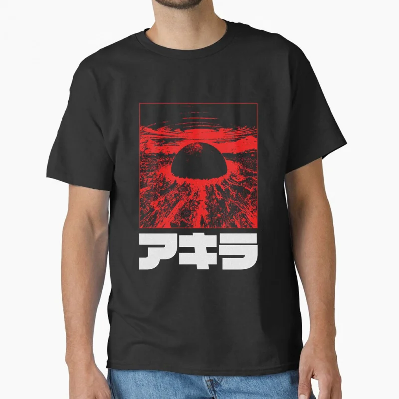 

80s Vintage Akira #0807 Manga cyberpunk city explosion cyber mecha tokyo motor anime Gift T-shirt for men large size tops