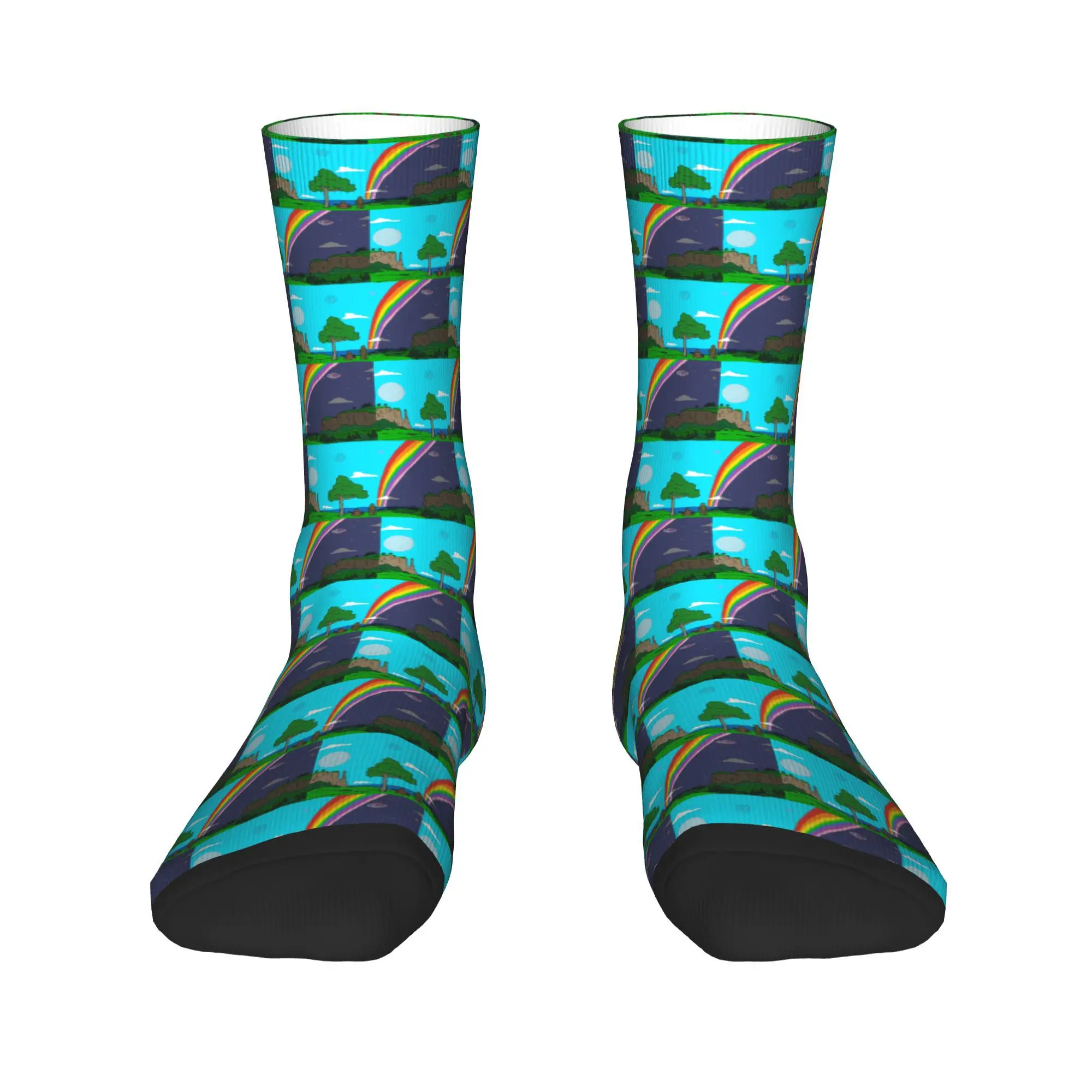 جوارب Big Lez Show Landsc Socks Harajuku جوارب عالية الجودة لجميع المواسم جوارب طويلة إكسسوارات لهدايا عيد الميلاد للجنسين