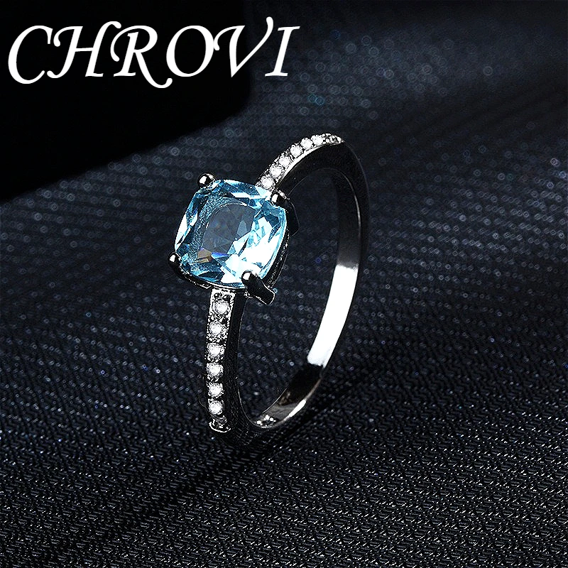 

Light luxury 925 sterling silver square diamond ring Luxurious colored gemstone women's hand jewelry