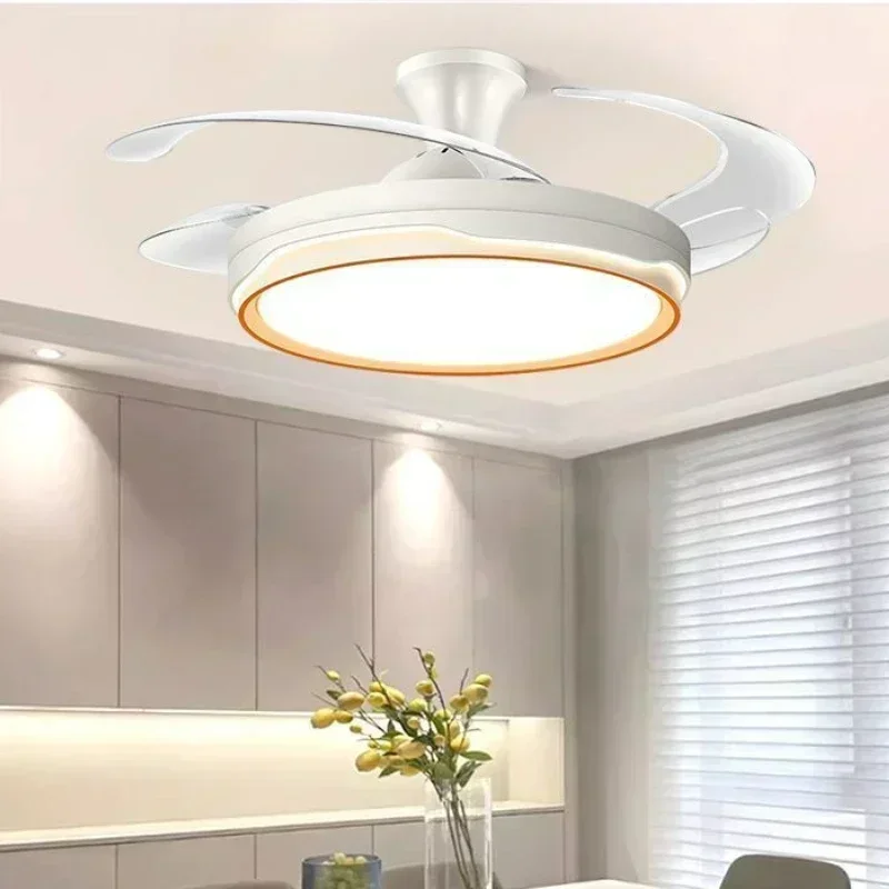 

Invisible Fan Light Cream Style Simple Modern Ceiling Home Dining Room Bedroom Silent Chandelier 2024 Indoor Pendant Lamp