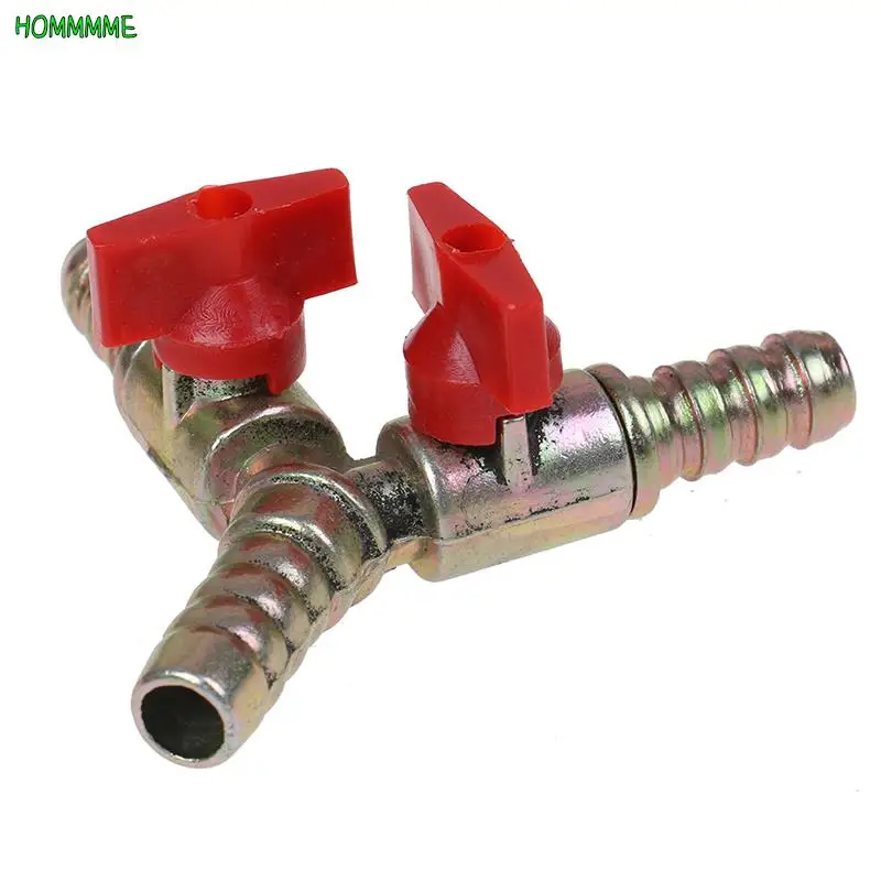 Y Type 3 Way Shut Off Ball Valve With Clamp Fitting Hose Barb Fuel Gas 8MM