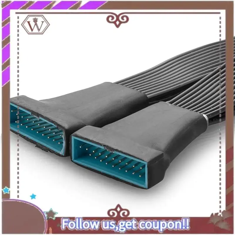 ABBG-4Pcs placa-mãe usb 3.0 19pin cabeçalho 1 a 2 cabo divisor de extensão, 12cm 19pin cabo adaptador de cabeçalho de extensão interna