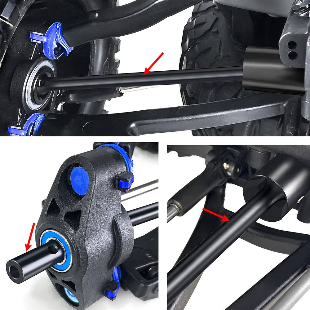 AXSPEED 2Pcs Steel Front Rear CVD Shaft for E-Revo 2.0 86086-4 1/10 RC Car Upgrade Parts