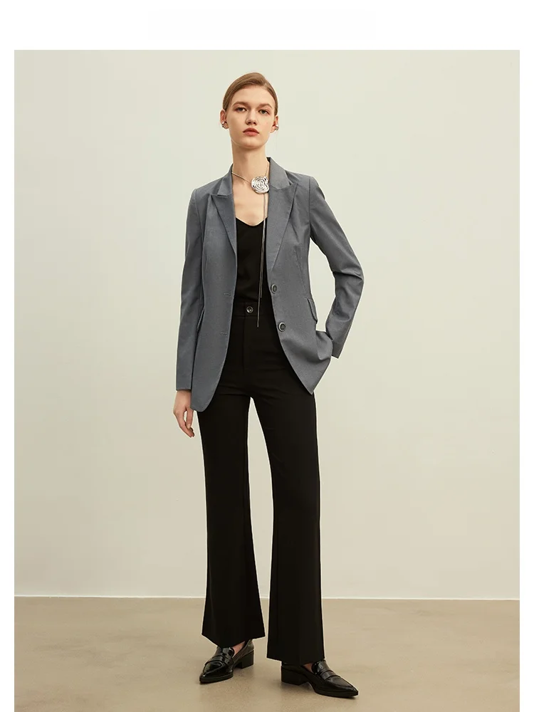 

Чистый цвет Busin Sle ort Костюм Jaet Precision Tailoring 3D Cut Fine Spun YLLE ELLY Женская мода Осень 2024