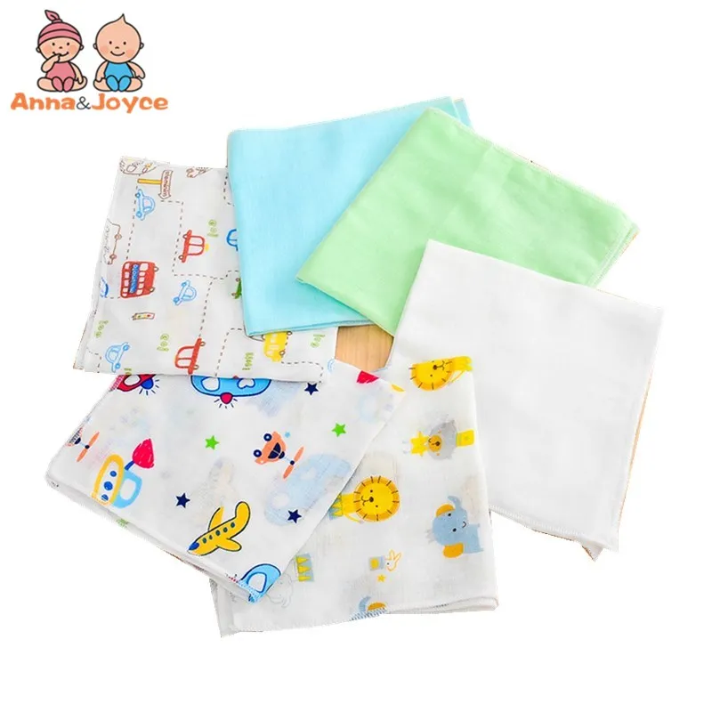 6pc/Lot Baby Bibs 100% Cotton Boy Kerchief Girl Babador Dribble Bib Towl 30*30cm