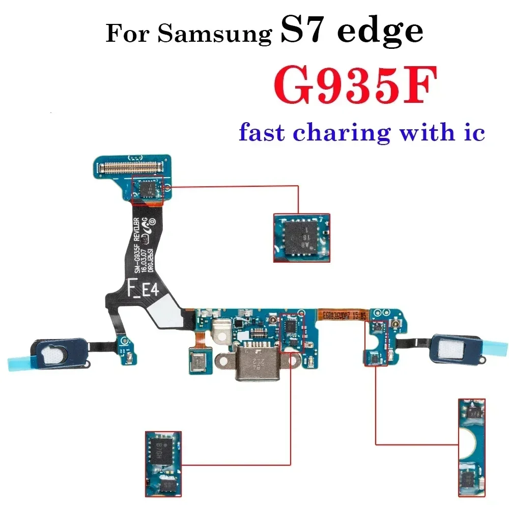 

Гибкий порт для быстрой зарядки для Samsung Galaxy S7 Edge G935F, USB-соединитель, зарядная плата Flex с ic, запасные части