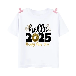 Frohes Neues Jahr Familie kombiniert Kleidung, Papa Mutter Kinderhemd, Babybody, T-Shirt-Familie, Partykleidung, Hallo 2025 10 Hauptverkaufskleidung für dieselbe Familie - №5