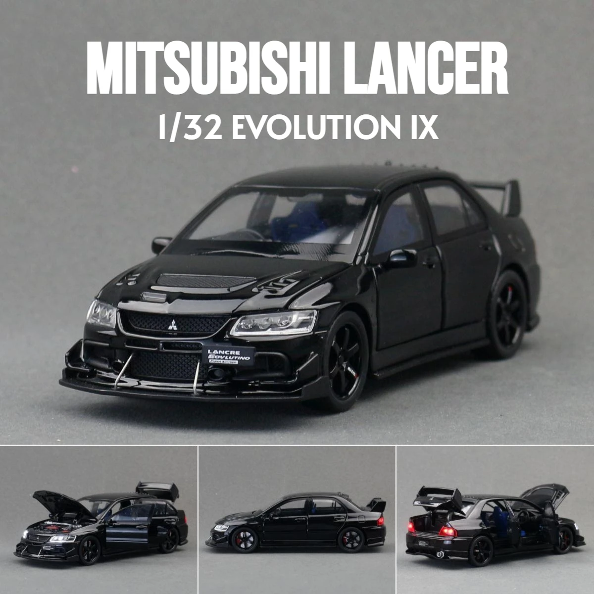 1/32 Mitsubishi Lancer EVO Final Edition JDM Racing Toy Car Model