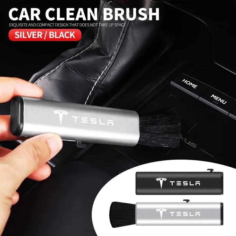 Car Styling Dust Brush Accessories Sticker For Tesla Model 3 Model X S 2016-2020 Decals TM3 TMX TMS Decal