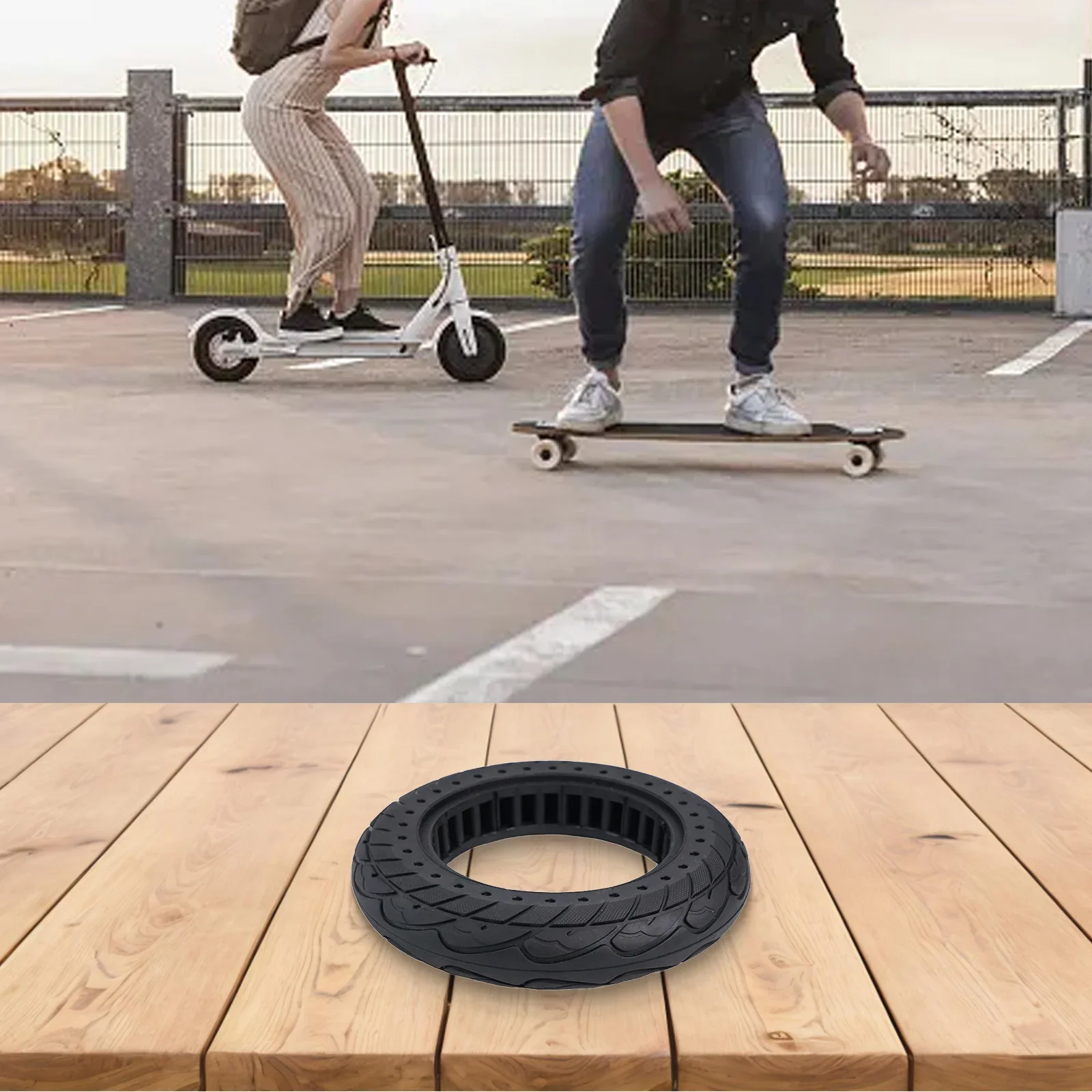 

Solid 10 Inch 10x2 125 Tyre Compatible with For Ninebot F20 F25 F30 Electric Scooter Replacement Rubber Scooter Tire