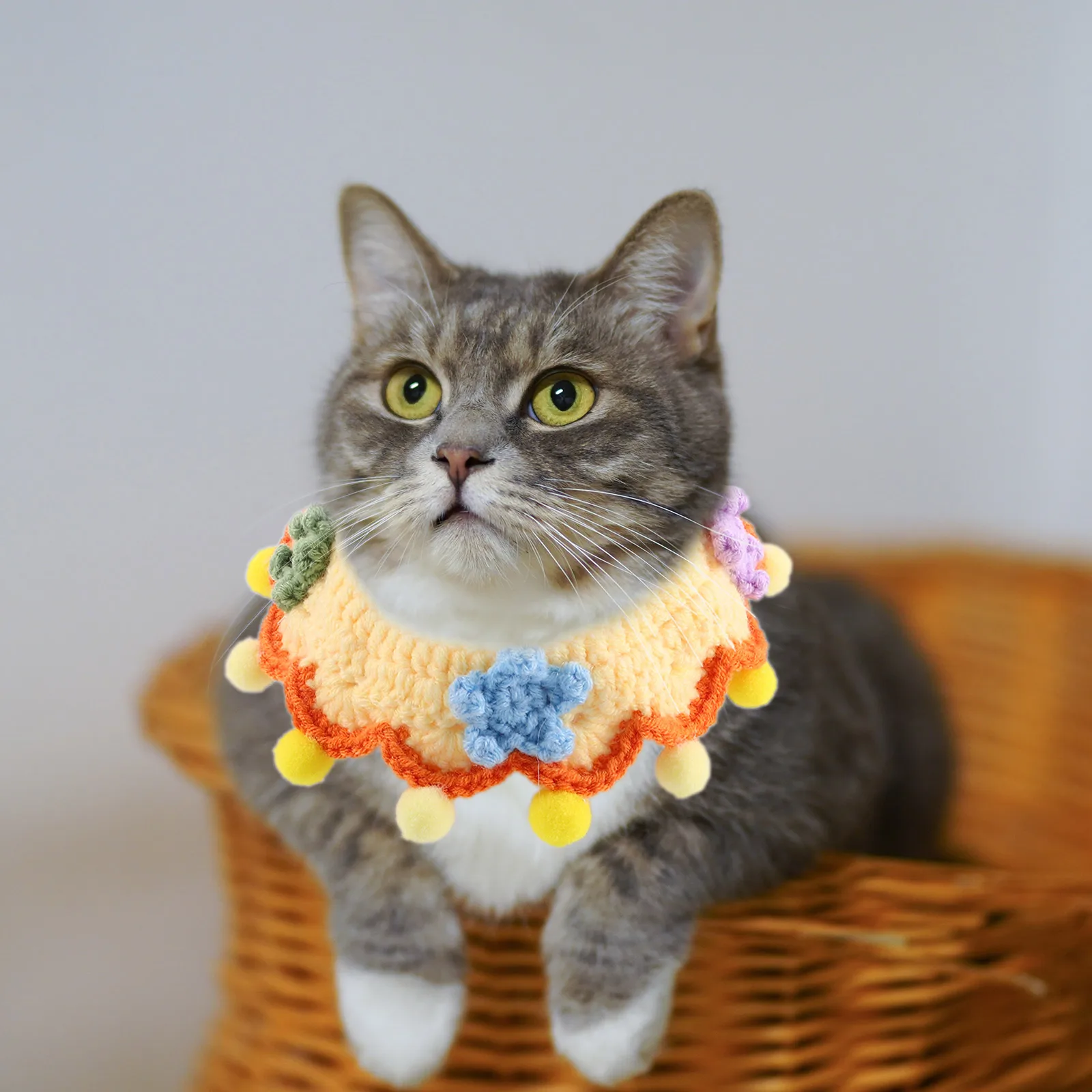 

Pet Dog Cat Vest Harness Decorations Body Drool Bibs Yarn Choker Christmas Costume Walking