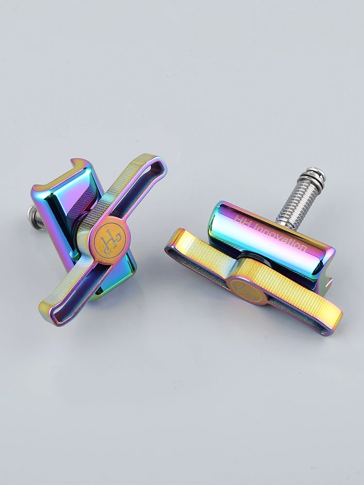 H & H-Lightweight Titanium Hinge Clamp Plate and Lever Set for Brompton Bicycle Folding