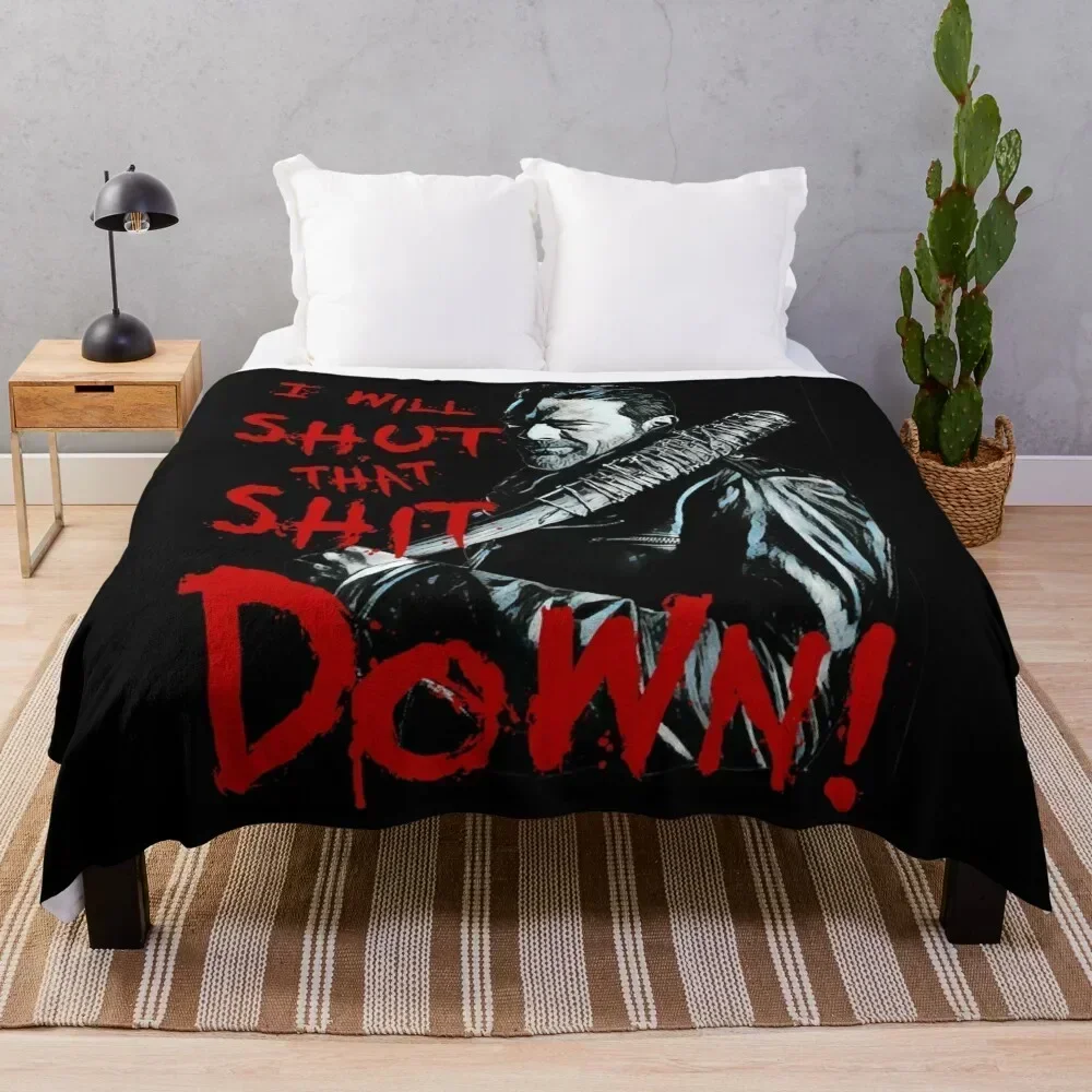 

Negan I Will Shut For Fans Throw Blanket Ultra Soft Flannel Fleece Blanket for All Seasons