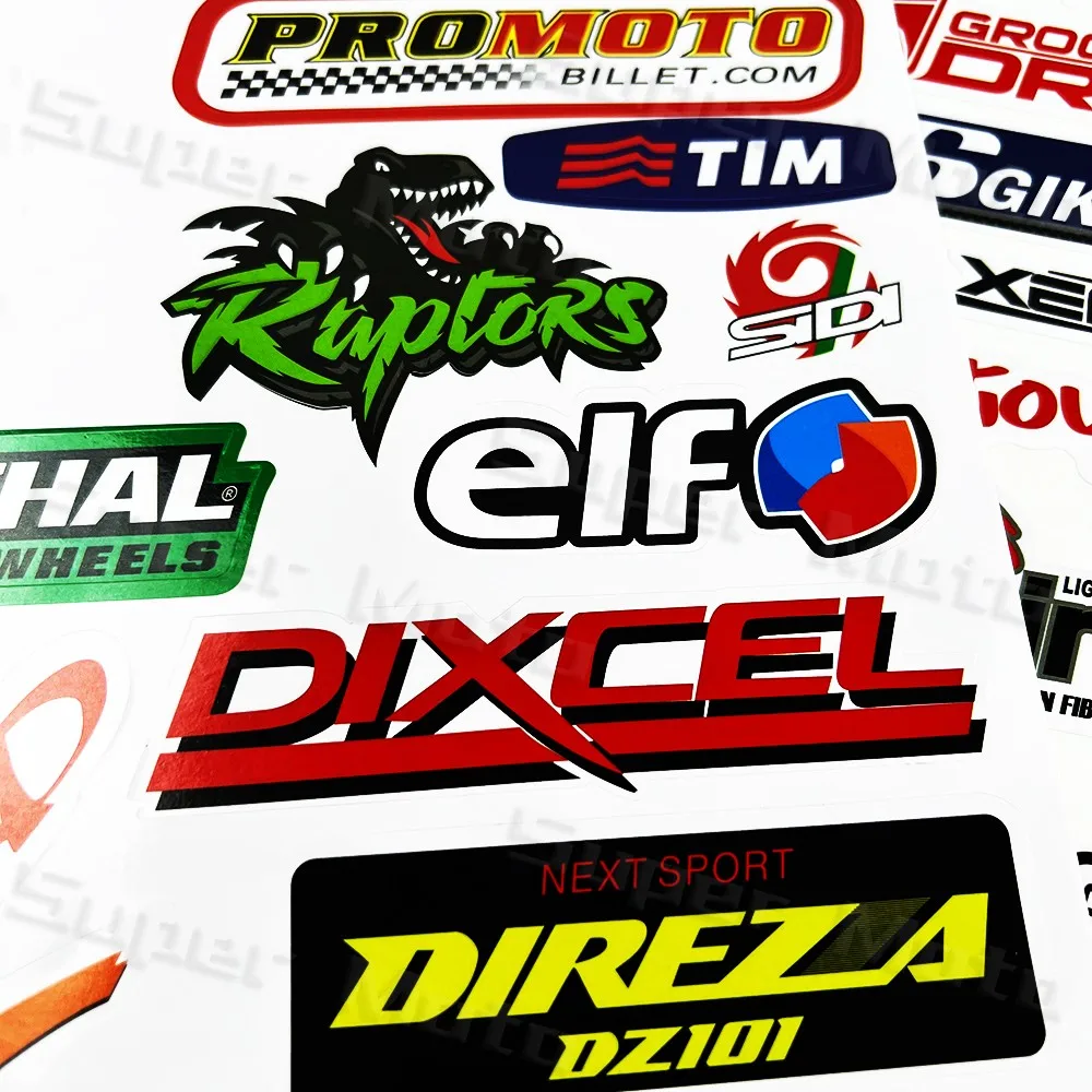 Motorcycle Stickers Racing Sponsor Logo Decor Helmet Fuel Tank Body Side Strips Decals Waterproof For Honda Suzuki BMW Yamaha image 5