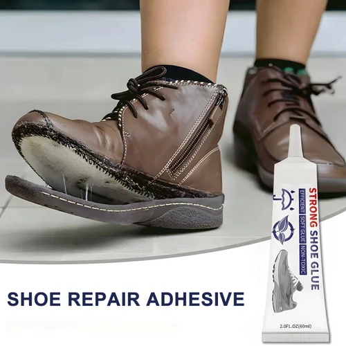 Pegamento fuerte para reparación de zapatos, selladores de zapatos impermeables para zapatillas de deporte, artesanías de resina de cuero sintético, accesorios para zapatos, 60ml