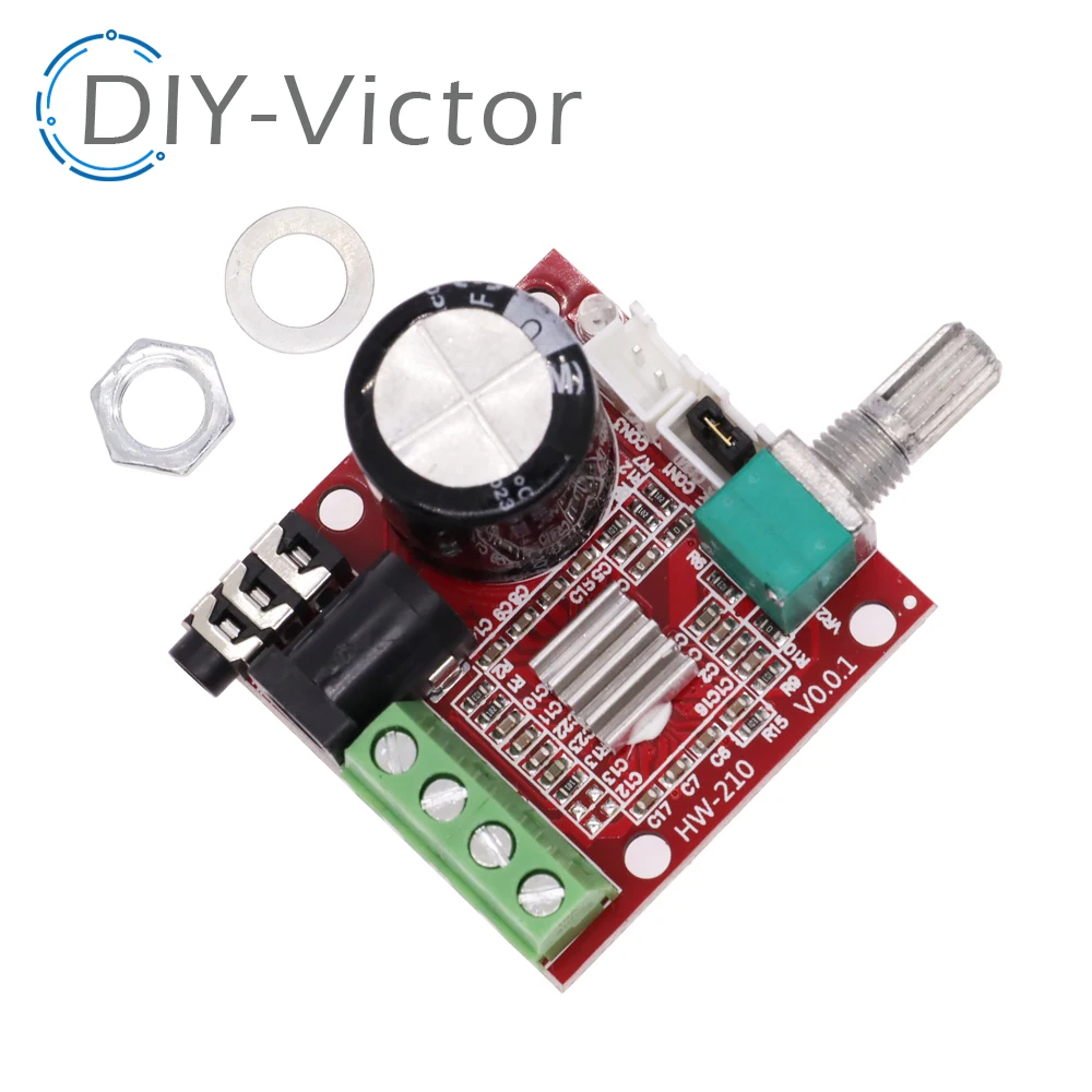 PAM8610 Digital Mini Amplifier Board 2*10W Dual Channel D Class HIFI Fever Computer Audio DC12V