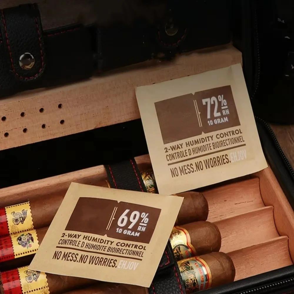 

5pcs Moisture-proof Cigar Humidor Constant Humidity 69% 72% Bidirectional Regulation Independently Packaged Moisturizing Bag