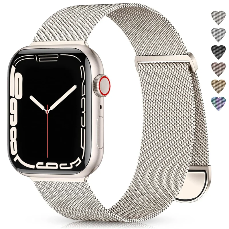 Milanese loop For apple Watch bands 44mm 40mm 45mm 49mm 41mm 38mm 42mm 44 mm Bracelet iwatch Series 9 3 6 5 SE 7 8 Ultra 2 strap