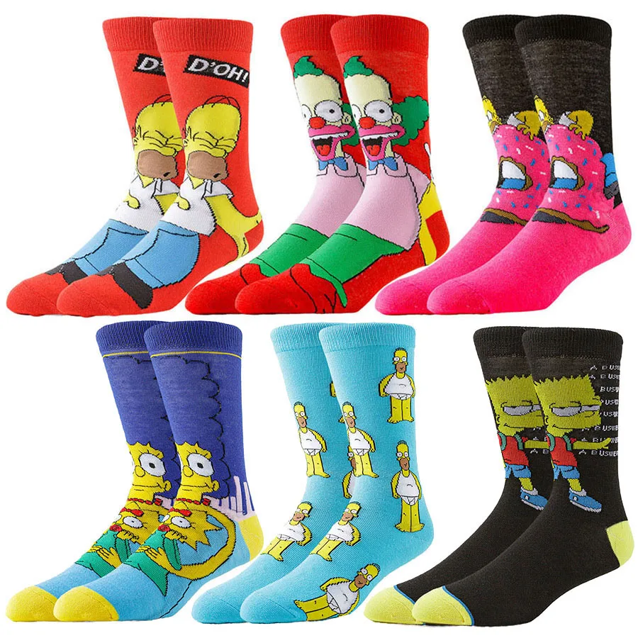 

Miniso Disney Cartoon Anime Funny Crew Socks for Men Women Christmas Halloween Hip Hop Street Fashion Style Novelty Casual Socks