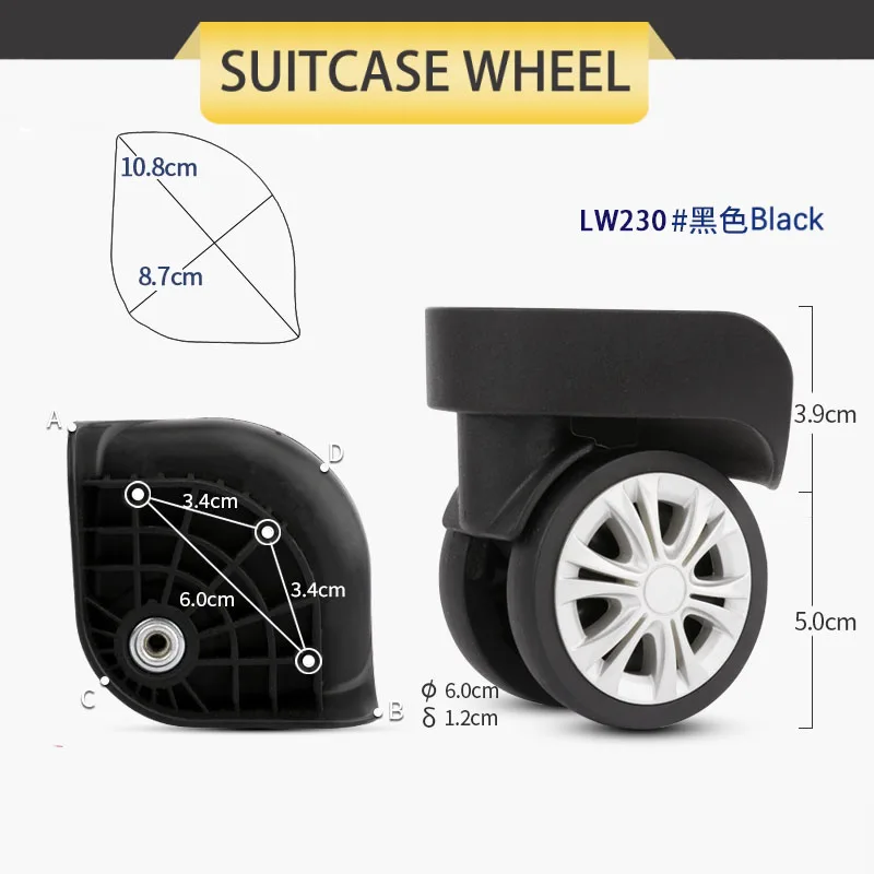 Akcesoria do wymiany cichego koła pasowego uniwersalna walizka na kółkach akcesoria bagażowe naprawy pokrowiec na wózek koła ładunkowych