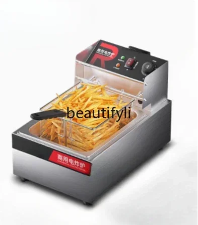 Z189 Electric Fryer Fryer Single Double Cylinder Fried Chicken and Chip Strings Large Capacity