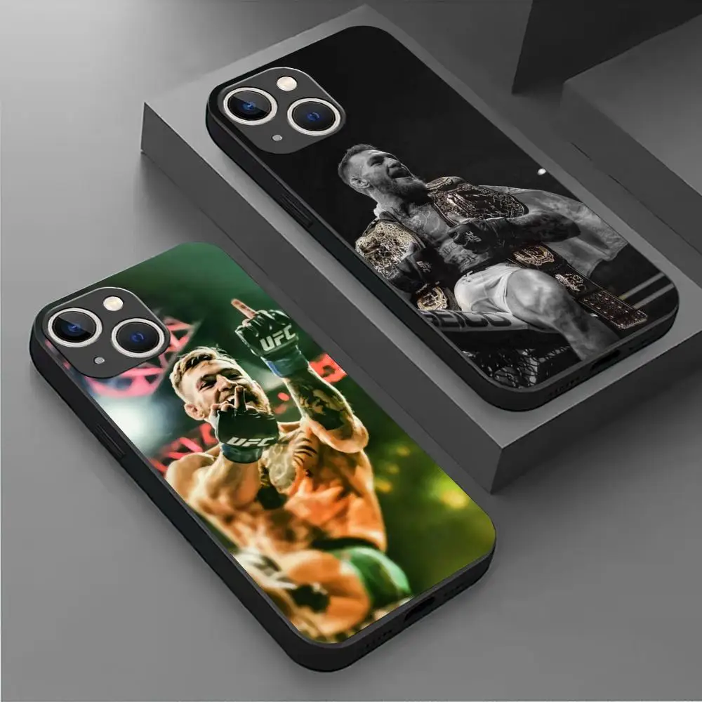 U-UFC c-Conor McGregor Phone Case For iPhone 16 15 14 13 12 11 X XR XS 8 Plus Mini Pro Max Soft black Shockproof Cover