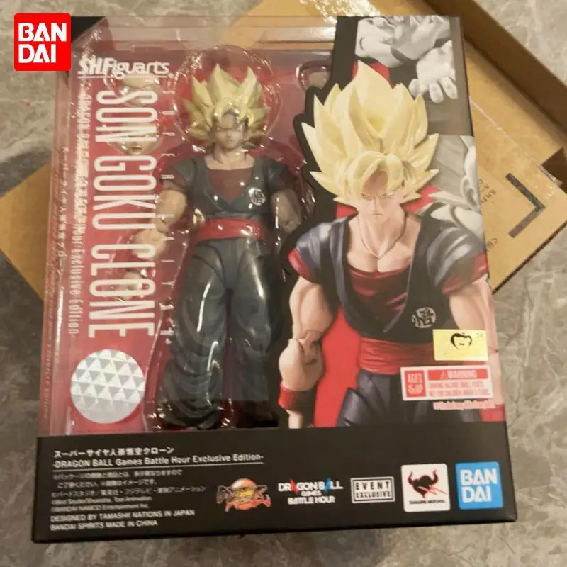 

Bandai Shfiguarts Super Saiyan Goku Human Cloning Shf Dragon Ball Games Battle Hour Exclusive Edition Anime Figure Model Toys