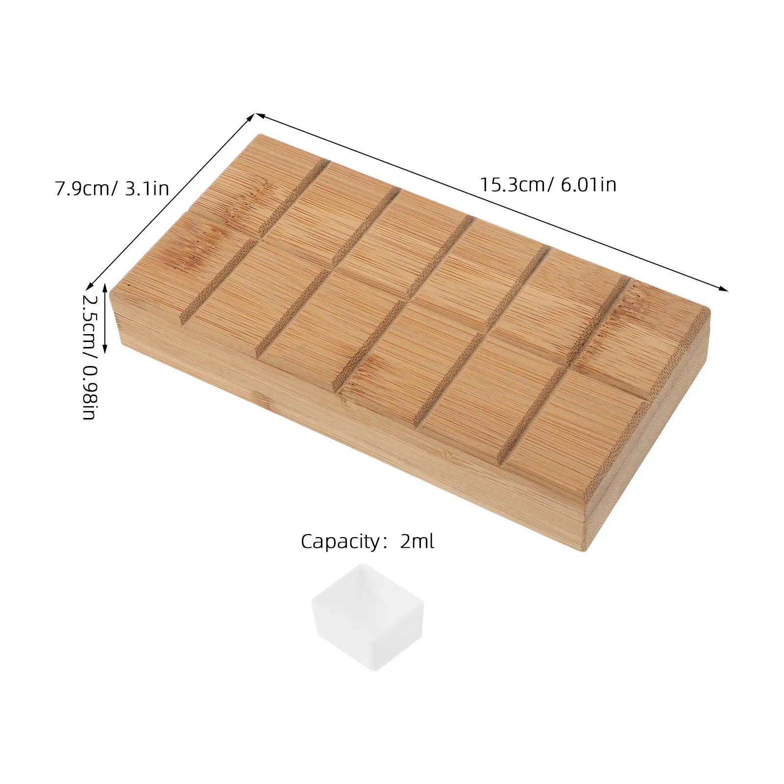 Wooden Watercolor Palette Box 24 Half Pans Paint Mixing Tray Magnet Cover Portable Watercolor Paint Palette for Travel Drawing