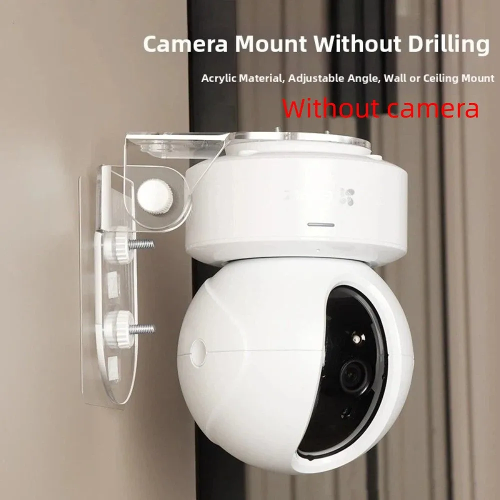 Acrylic Video Surveillance Camera Mount Upside-Down Mount Adjustable-angle Security Camera Brackets Transparent Drill-Free Fixer
