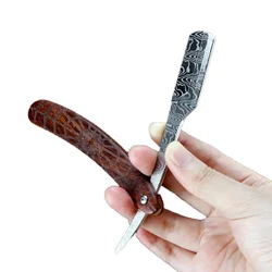 Máquina de afeitar con mango de madera para hombre maquinilla de afeitar Manual con Araña profesional para corte de pelo de peluquero, cambio de tipo de hoja herramientas de afeitado afeitadora barba  navaja cuchillas