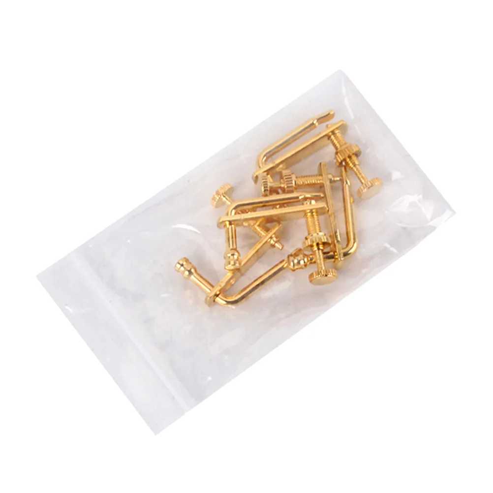 

4pcs Violin String Adjuster Golden Metal Fine Tuner Non-Slip Groove High Gloss Finish Smooth Adjustment Small Parts Accessory