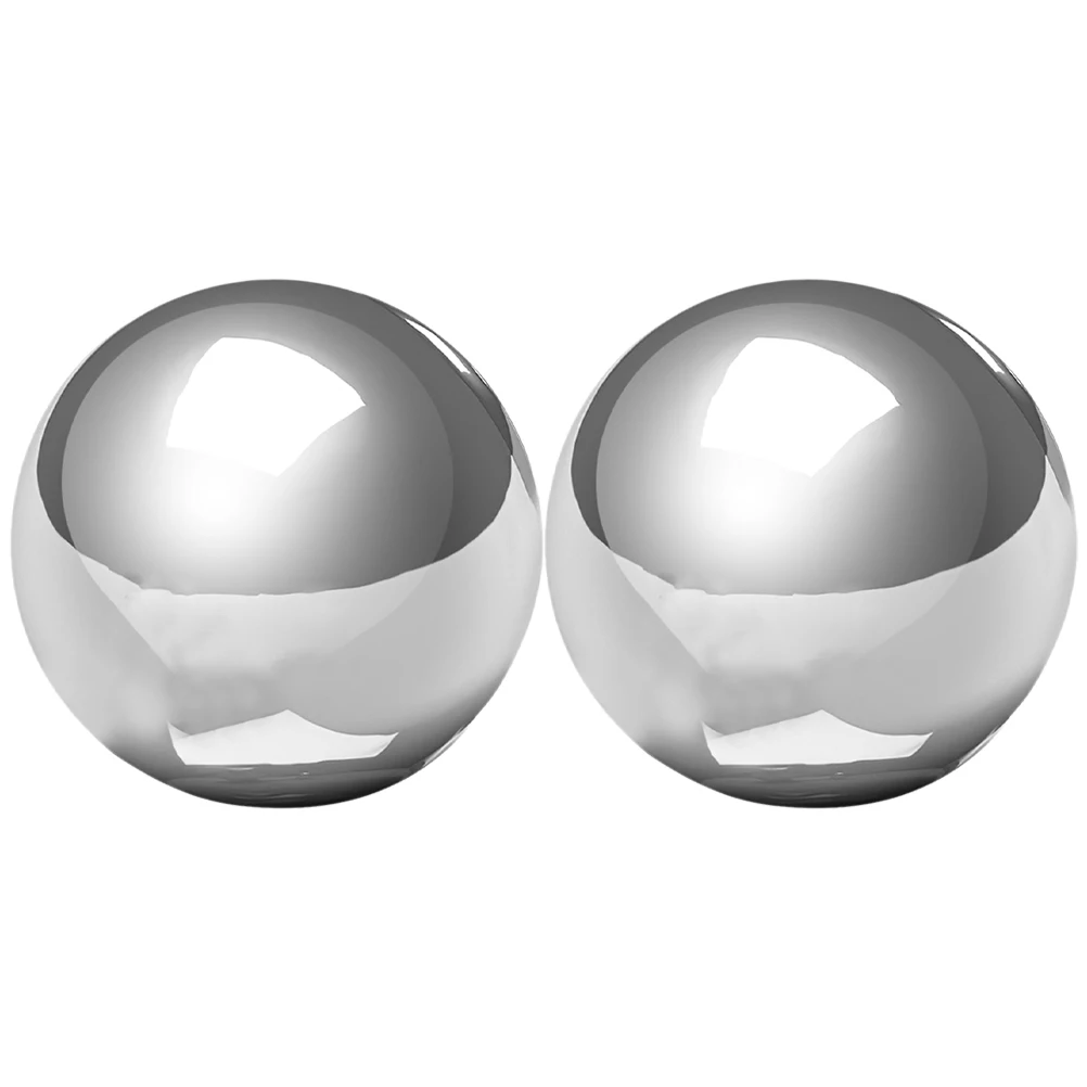 

2pcs Stainless Steel Decorative Ball Hollow Mirror Sphere Polished Reflective Garden Pond Outdoor Decoration Durable Weather