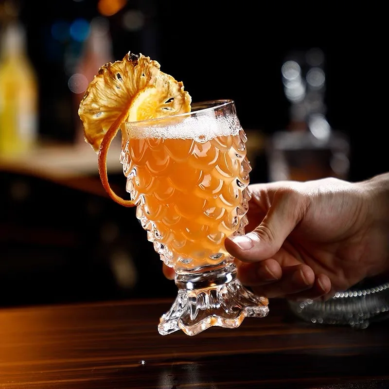 

220ml Mermaid Glass Cup Milk Tea Ice Cream Cup Creative Fruit Juice Cold Drink Cup Fish Tail Fish Scale Cup Bar Tool