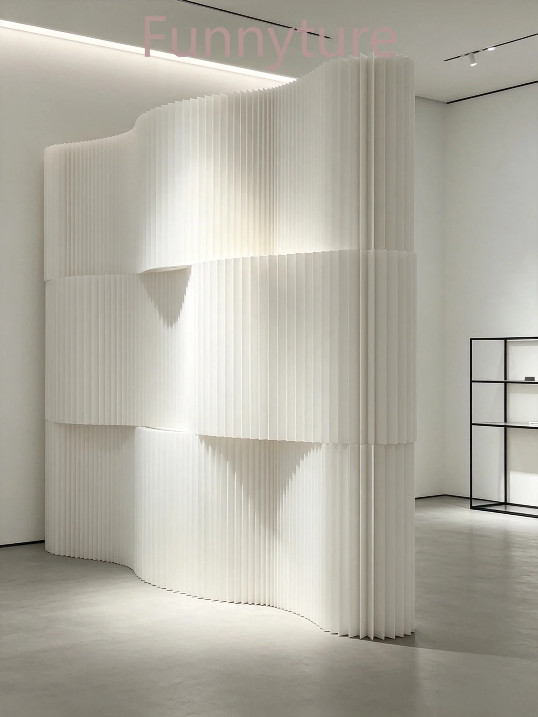 Folding Paper Wall DIY Partition Screen Office Porch Partition Baffle Background Mobile  Room Divider Home Decoration 책상 칸막이