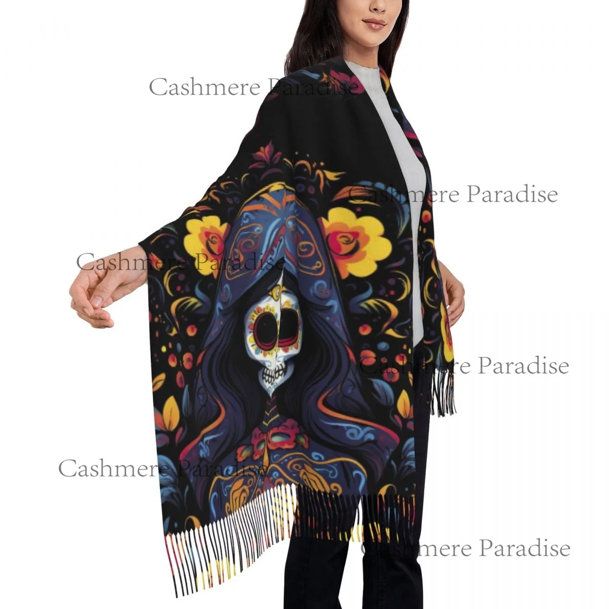 Mexico Skull Woman Vintage Style Womens Warm Winter Infinity Scarves Scarf Autumn and winter