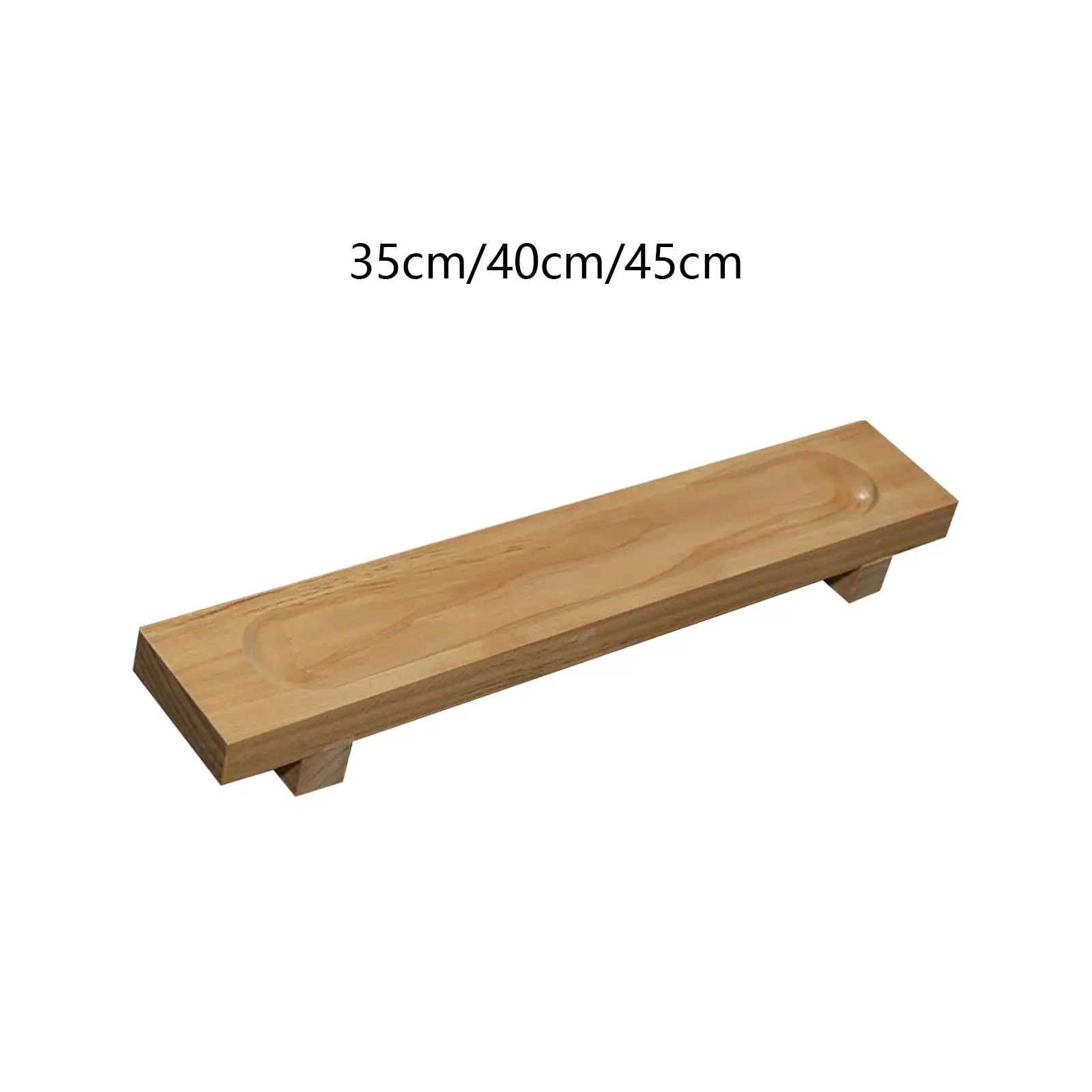 Sushi Plate Serving Plate Rectangle Meat Ball Serving Tray Wooden Food Display Dish Table Decor Appetizer Tray for Restaurant