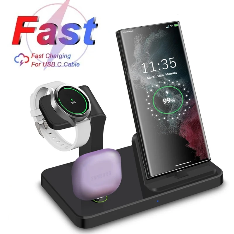 

Магнитная подставка для беспроводного зарядного устройства для iPhone 17, 16, 15, 14, 13, 12, Pro Apple Watch 10 9 Airprods для станции быстрой зарядки Macsafe