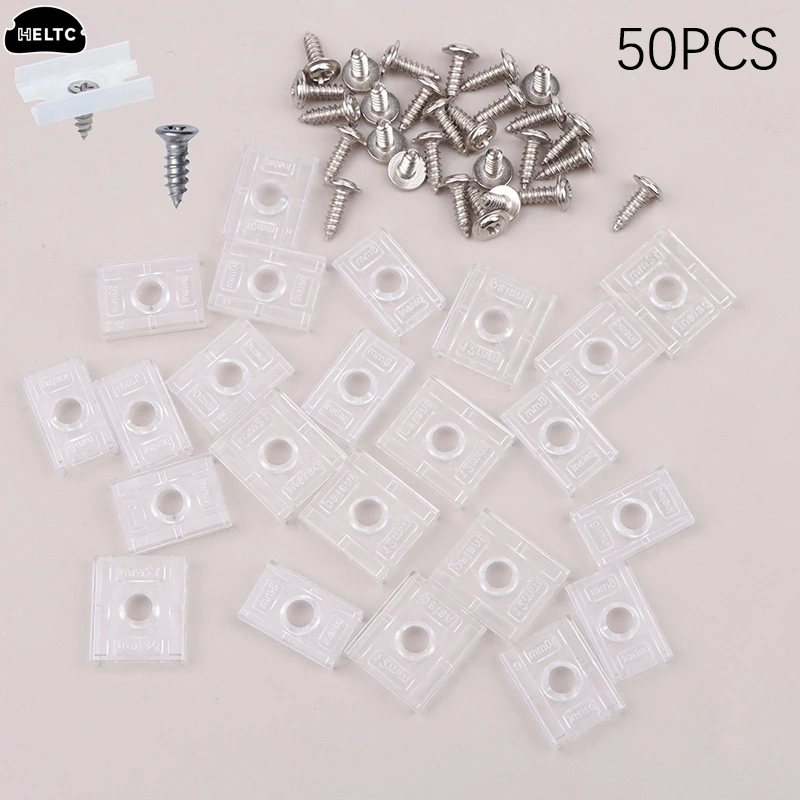 50 Pcs /LOT COB SMD Leds Strip 8/10/12mm With Screws Fixing Mounted Clip LED Tube Holder Tape Light Connector Clip Brackets