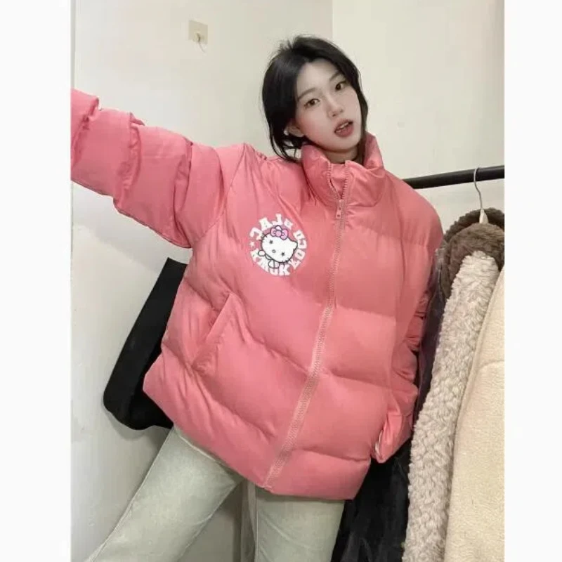 Sanliou HelloKitty Cartoon dolce e carino vestiti di cotone ragazza inverno giacca calda allentata vestiti di cotone addensati e regali in pile