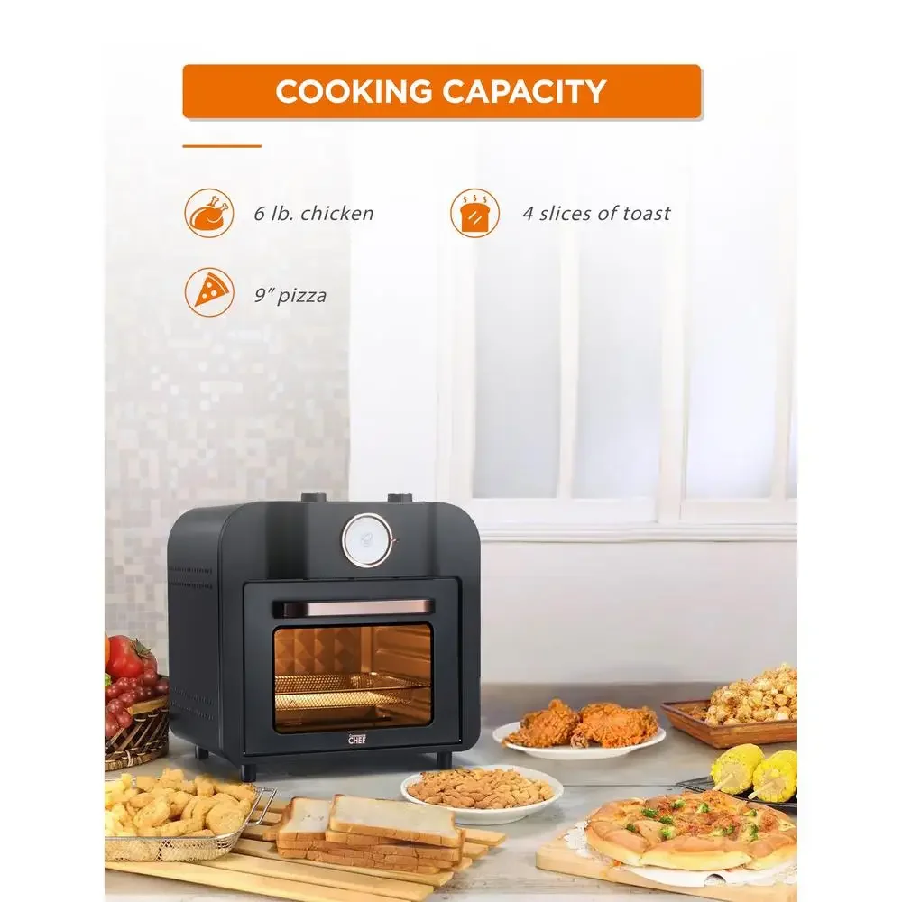 17QT Multifunctional Air Fryer Oven Rotisserie Bake Broil Toast Warm Efficient Kitchen Appliance 1500W