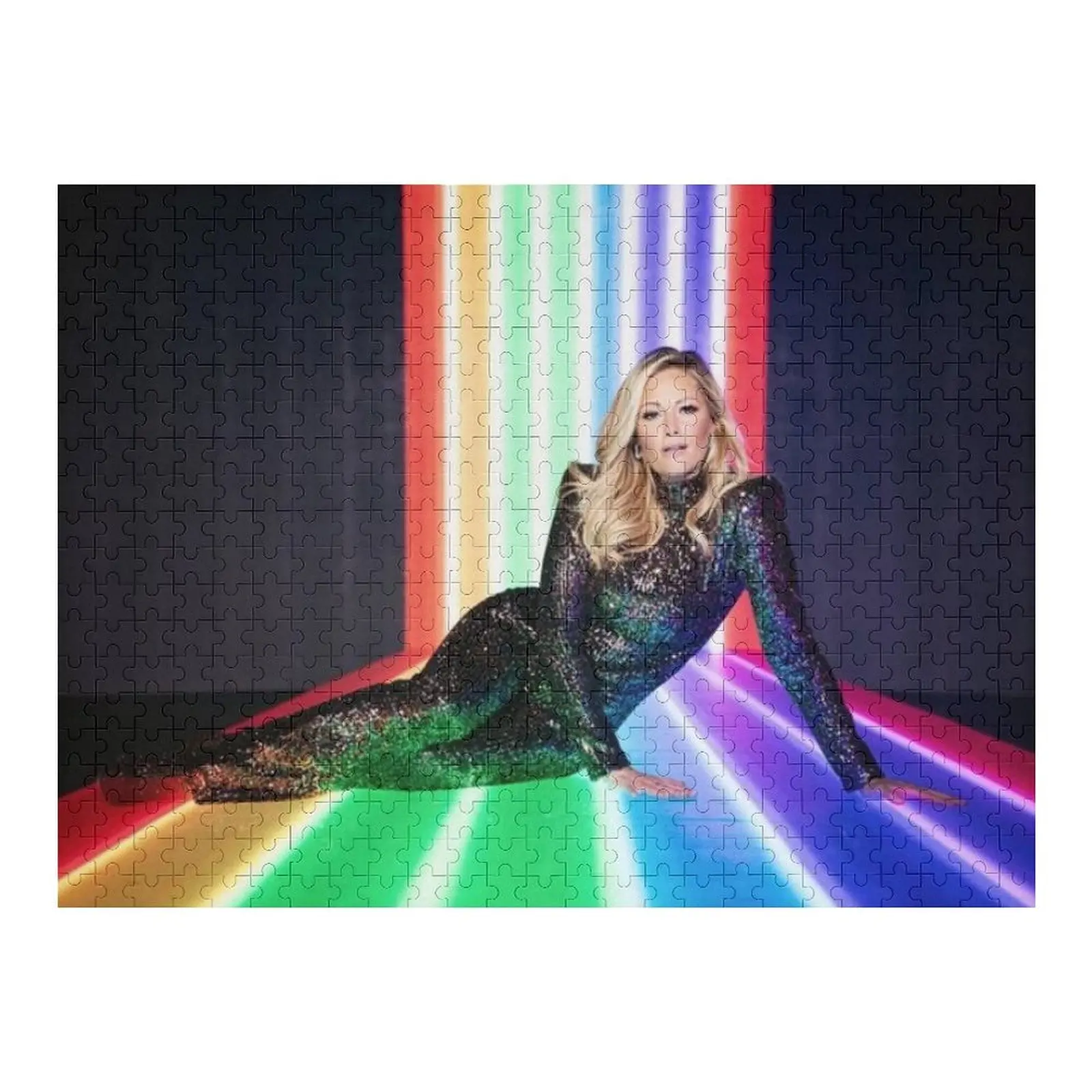 

Helene Fischer Light Rainbow Jigsaw Puzzle Customizable Gift Custom Jigsaw Puzzle