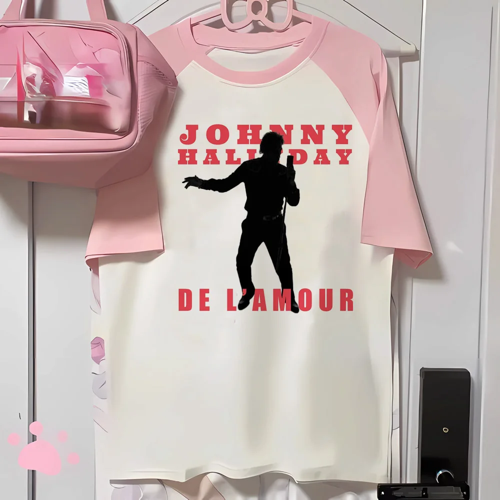 Johnny Hallyday Tee women graphic pattern Tee girl anime Japanese clothes