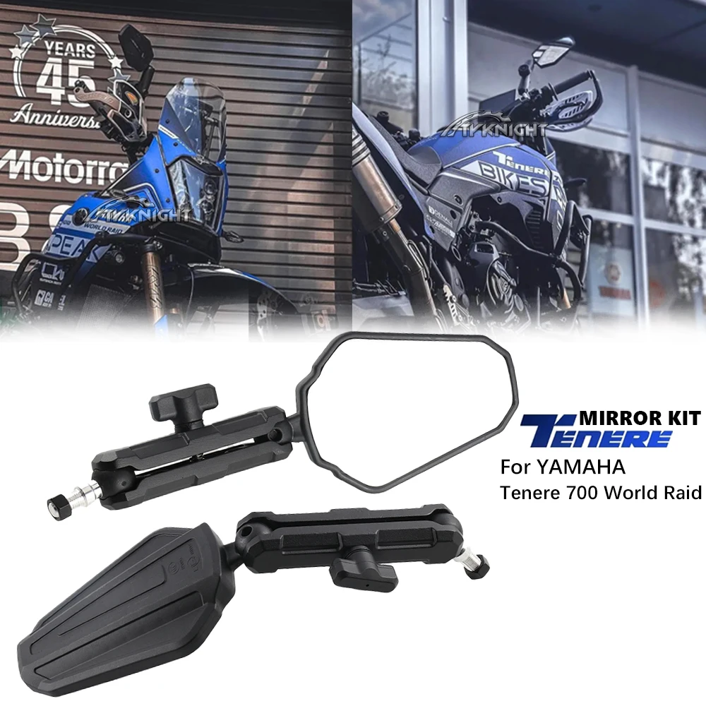 For YAMAHA Tenere700 TENERE 700 Motorcycle Westwind Rearview Mirror Adventure ADV Foldable Mirrors For xt660z xt1200 Tracer 9 GT