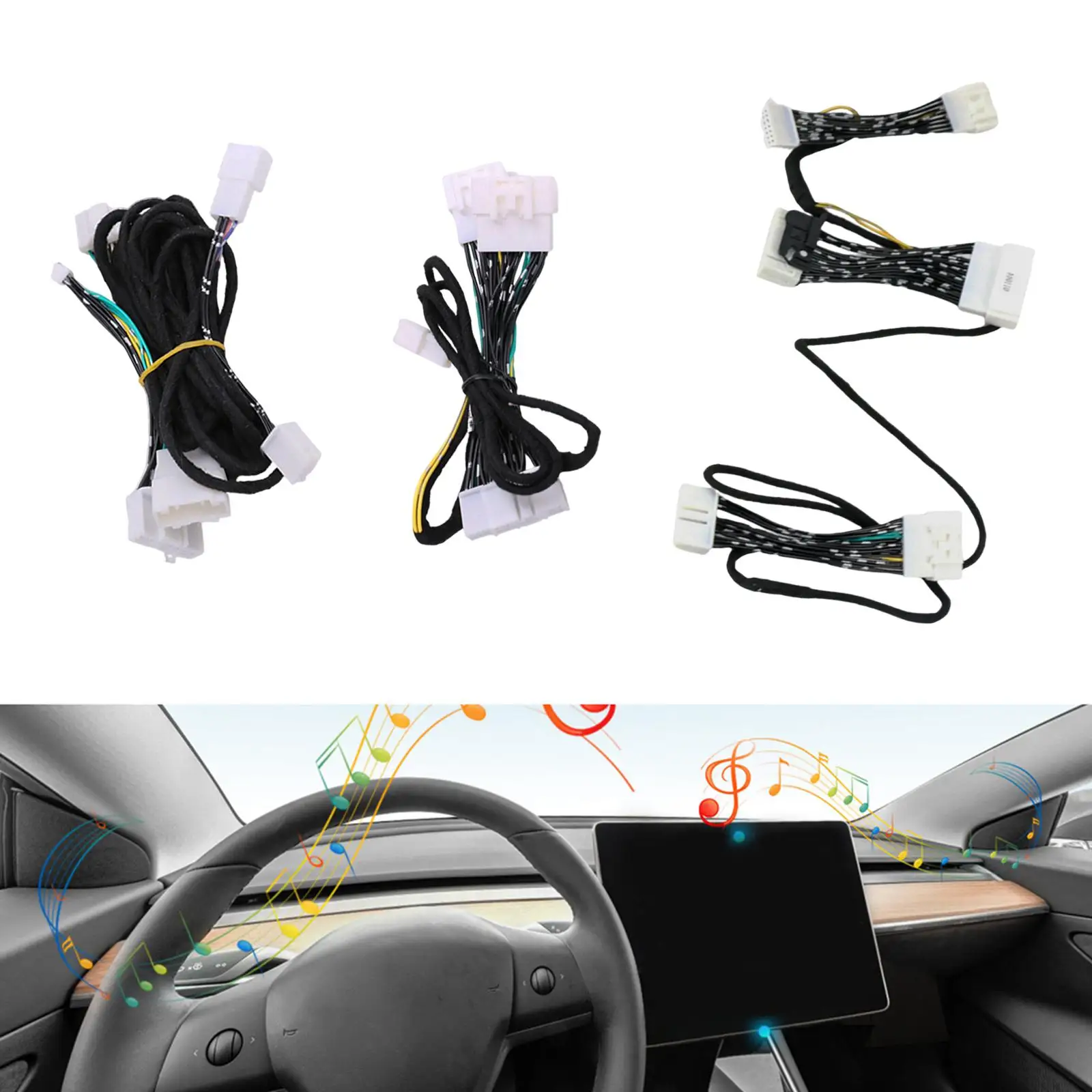 Car Audio Wiring Harness Audio Speaker Activation Wiring Harness Upgrade  Wire Harness SR+ Horn Cable Speaker For Tesla Model 3