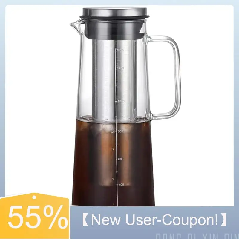 

Sept.Airtight Cold Brew Iced Coffee Maker With 1.0L/34Oz Glass Carafe And Removable Stainless Steel Tea Infuser Filter