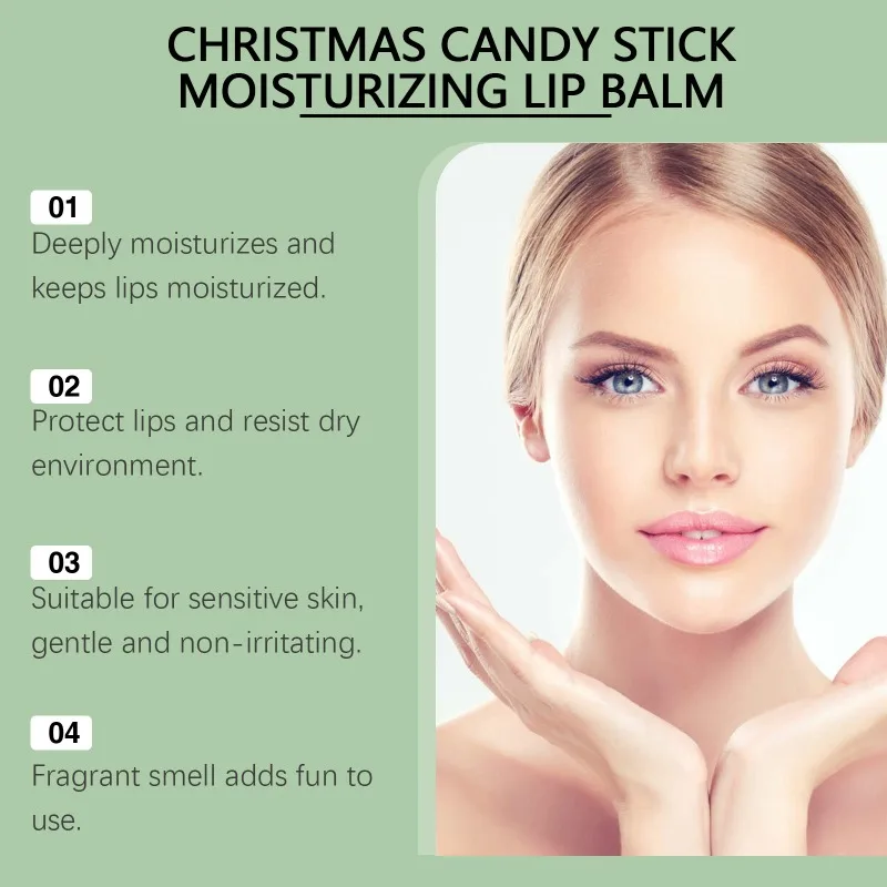 Christmas Theme Lip Balm Long-lasting Moisturizing Lip Skin Anti-Crack Hydrating Mild Remove Dead Skin Winter Fashion Lip Balm