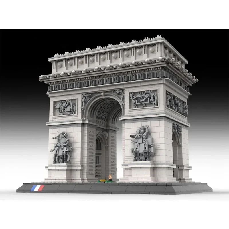 MOC-163329 City Street View Arc De Triomphe Building Block Model 4329 Parts Children's Birthday Building Block Toy Gift