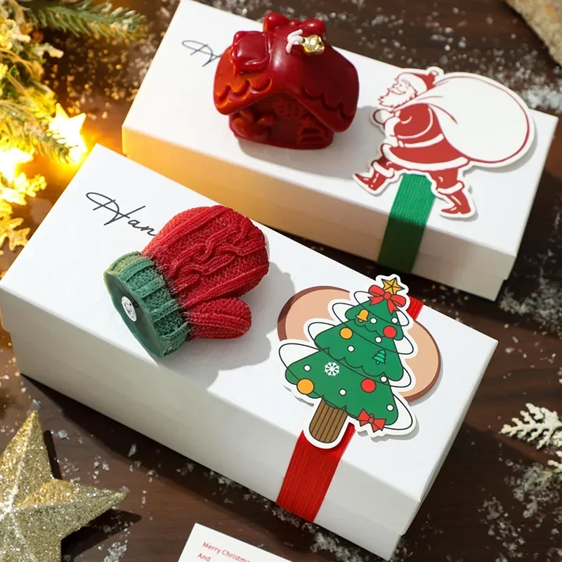 Christmas Scented Candle Gift Box Handcrafted And Christmas Gift Gingerbread Man Snowman Elk Fragrance Design